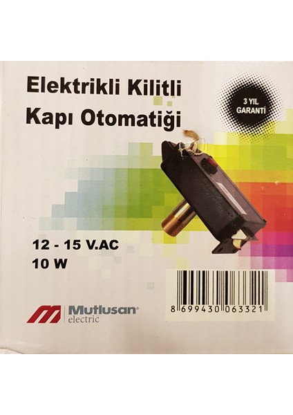 Elektrikli Kilitli Anahtarlı Kapı Otomatiği