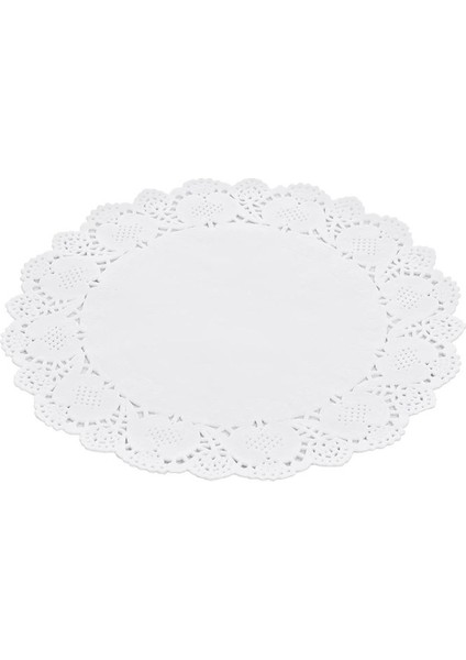 Kağıt Altlık 100lü Yuvarlak Dantel Kağıt Altlık 18cm
