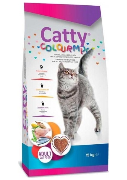 Colourmix Renkli Taneli Yetişkin Kedi Maması 15 Kg