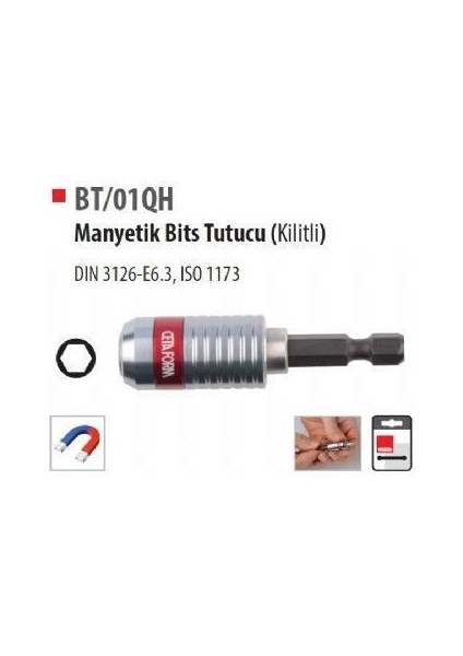 Cetaform Mıknatıslı Manyetik Bits Tutucu Matkap Ucu Bt01Qh