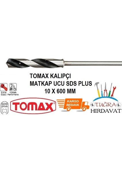 Sds Plus Hilti İnşaat Kalıpçı Matkap Ucu 10X600