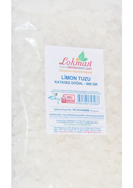 Lokman Avm Limon Tuzu 500 Gr Pkt