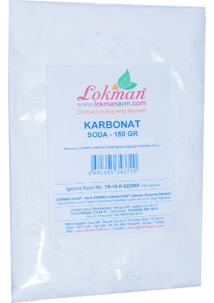 Lokman Avm Karbonat Soda 150 gr Pkt