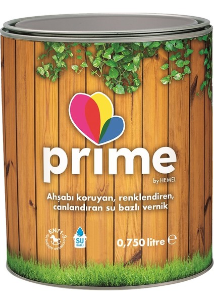 Prime Su Bazlı Koruyucu Vernik 0,75 Lt Çam Rengi