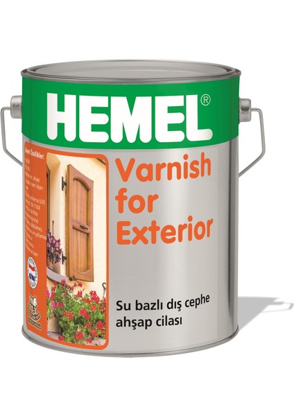 Varnish For Exterior 2.5 Lt Su Bazlı Şeffaf Dış Mekan Ahşap Cilası