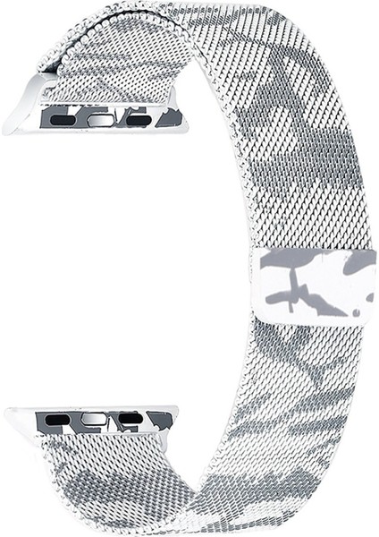Akıllıphone Ally Apple Watch Uyumlu İçin 42Mm Metal Kayış Milano Loop Kamuflaj