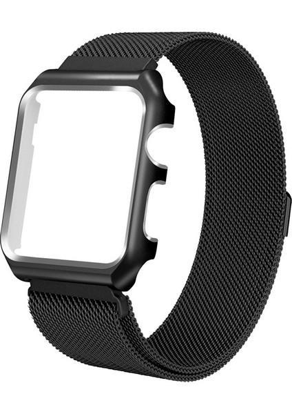 Akıllıphone Ally Apple Watch Uyumlu İçin 42Mm 1,2,3 Metal Kayış Milano Loop+Metal Kılıf