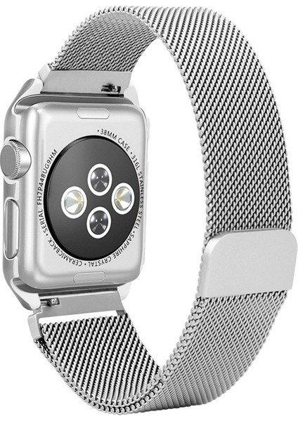 Akıllıphone Ally Apple Watch Uyumlu İçin 42Mm 1,2,3 Metal Kayış Milano Loop+Metal Kılıf