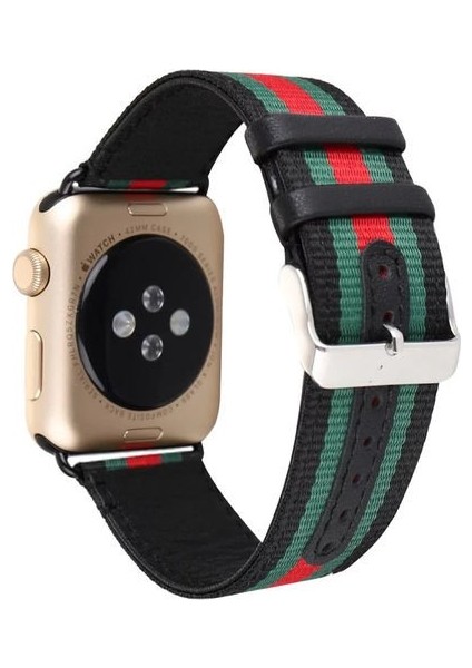 Ally Apple Watch Uyumlu İçin 1,2,3 42Mm Canvas Dokuma 3 Renk Kayış Kordon