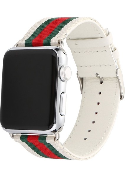 Ally Apple Watch Uyumlu İçin 1,2,3 42Mm Canvas Dokuma 3 Renk Kayış Kordon