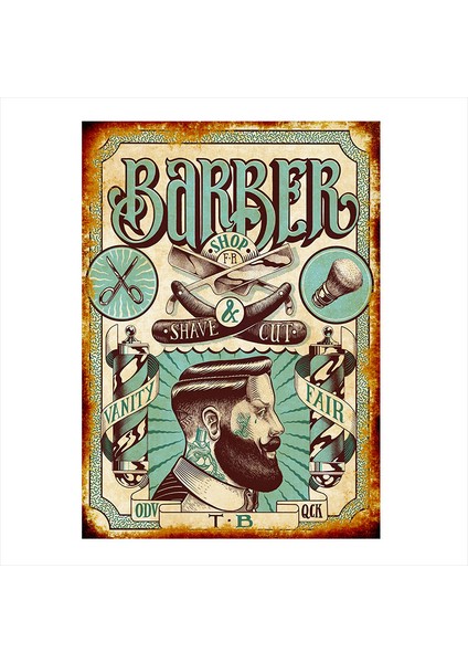 Ahşap Tablo Berber İçin Tablo