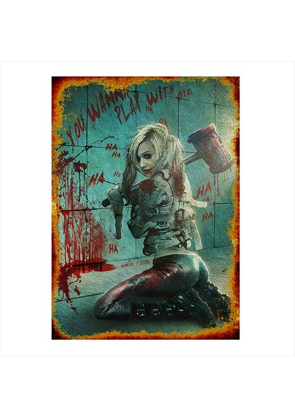 Ahşap Tablo Harley Quinn