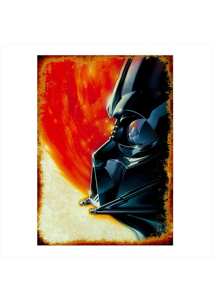 Ahşap Tablo Darth Vader Maskesi