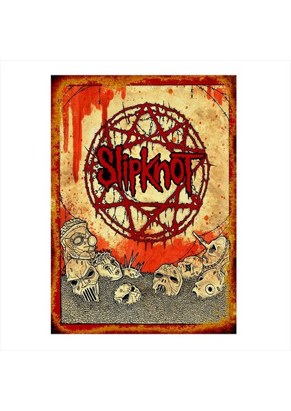 Ahşap Tablo Slipknot Müzik Grubu