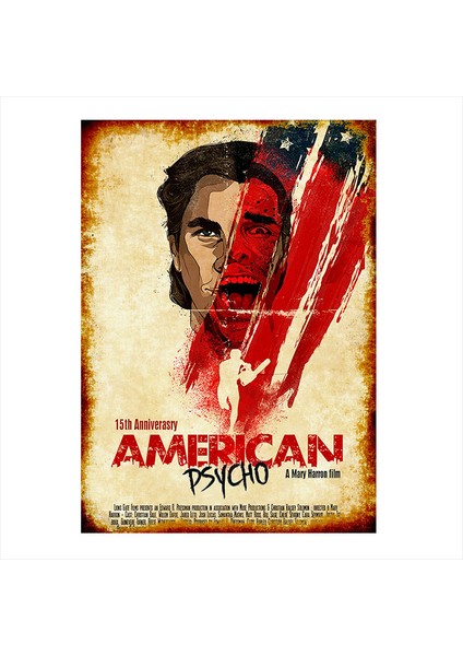 Ahşap Tablo Amerikan Sapığı Film Afişi