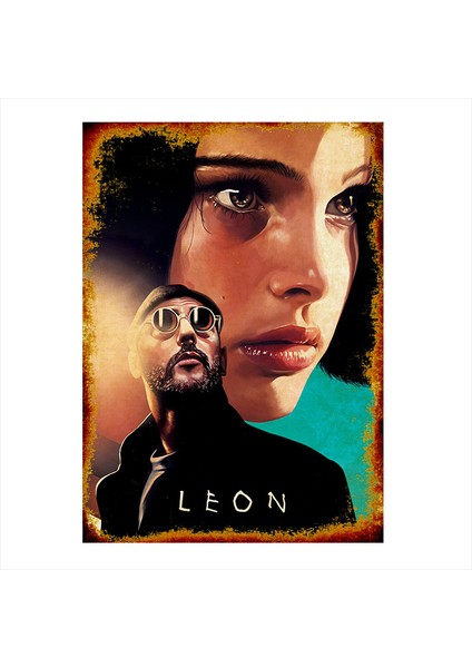 Ahşap Tablo Leon Film Afişi