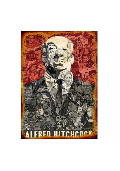 Ahşap Tablo Alfred Hitchcock