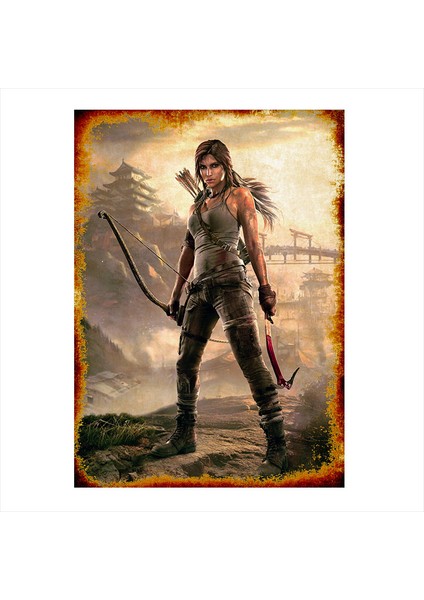 Ahşap Tablo Lara Croft Tomb Raider