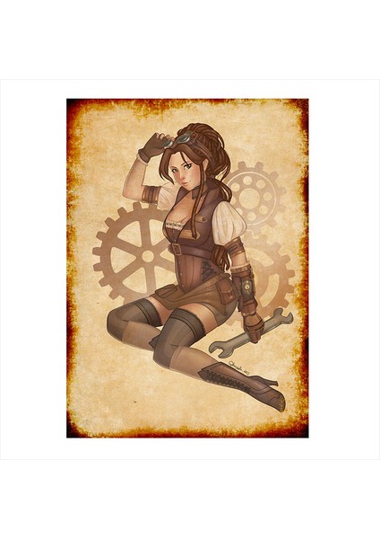 Ahşap Tablo Tamir Yapan Kadın