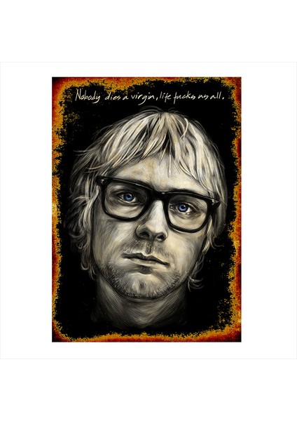 Ahşap Tablo Kurt Cobain
