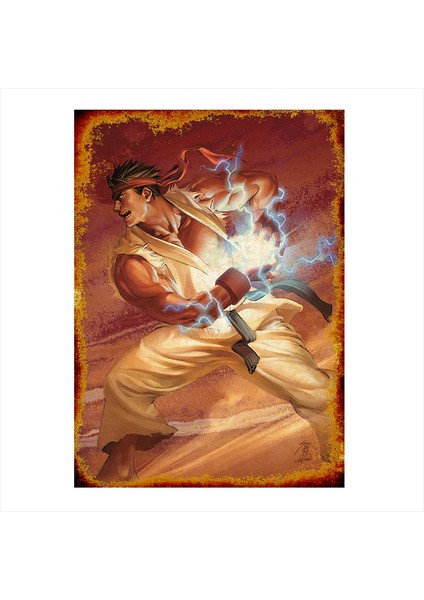 Ahşap Tablo Ryu Street Fighter