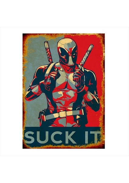Ahşap Tablo Deadpool