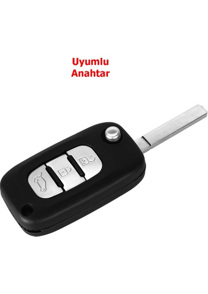 Renault Fluence Anahtar Koruyucu-2010-2016 Siyah