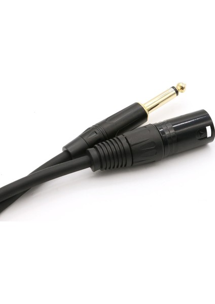 Enstrüman Gitar Kablosu Xlr 3 Pin Erkek 6.35Mm Erkek Mono Kablo 3 Metre Yüksek Kaliteli Kablo
