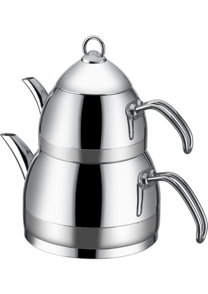 5773 Festa Aile Boyu Silver Çaydanlık Metal