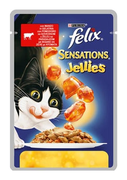 Sensations Sığır Etli ve Domatesli Yaş Kedi Maması 100 gr