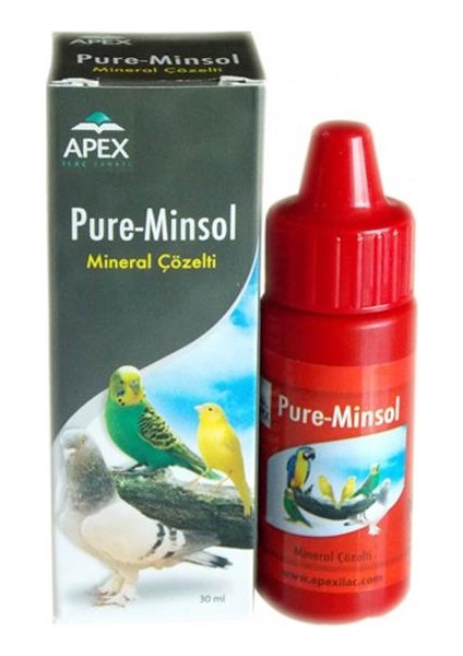 Apex Pure Minsol Kuşlar İçin Mineral Çözelti 30ml