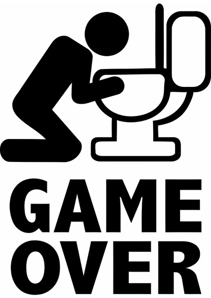 Tuvalet Game Over Sticker 79007
