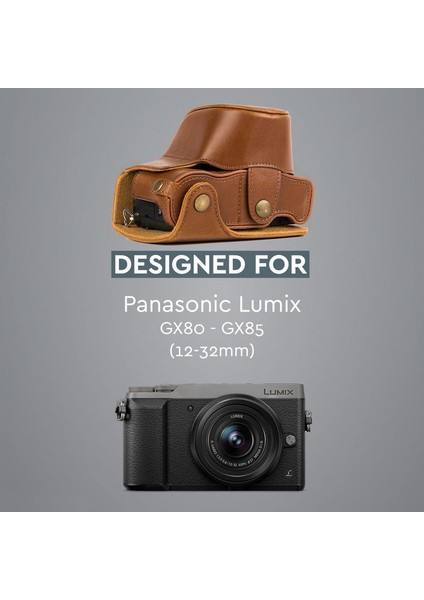MG1302 Panasonic Lumix Dmc-Gx85, Gx80 (12-32Mm) Deri Kamera Çantası