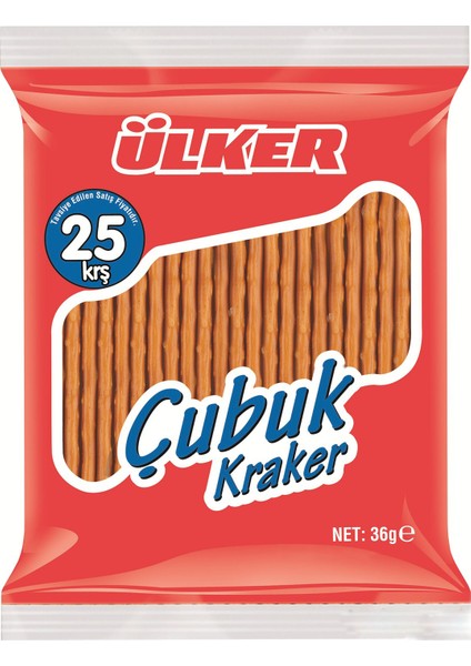 Sade Çubuk Kraker 36 gr x 36 Adet (1 Koli)