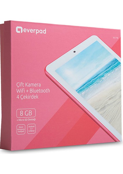 Everpad DC-718 8GB 7" HD Android Tablet Kırmızı