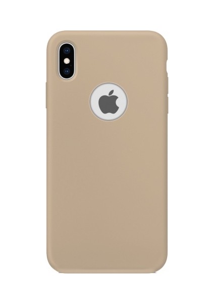 Apple iPhone Xs Max Kılıf Ultra İnce Yumuşak Silikon Premier - Gold