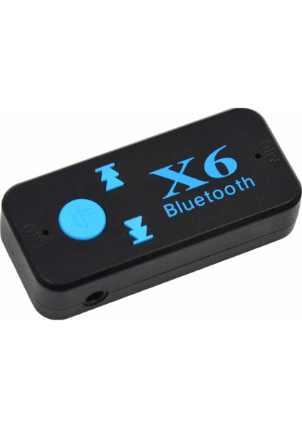 Case 4U Bluetooth Müzik Alıcısı 3.5 mm Aux Adaptör Araç Kiti 3in1 - Cyber AN-6999 X6