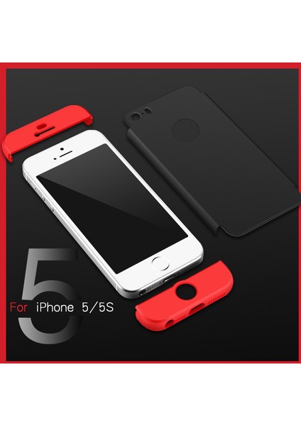 Apple iPhone 5 / 5S Kılıf Double Dip 360 Protective