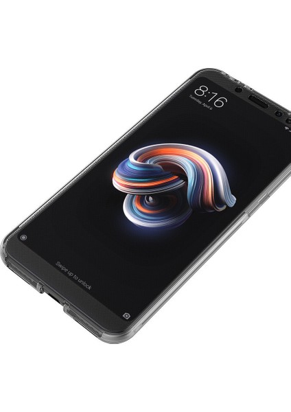 Xiaomi Redmi Note 5 Pro Kılıf 6 tarafı tam full koruma 360 Clear Soft Şeffaf