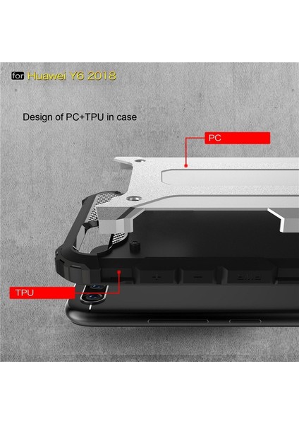 Huawei Y6 2018 Kılıf Rugged Armor