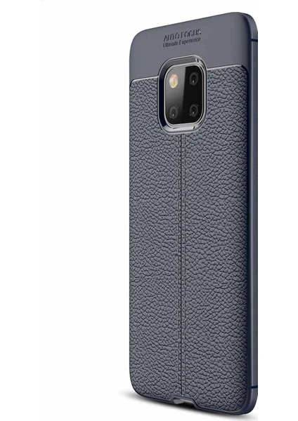 Huawei Mate 20 Pro Kılıf Deri Dokulu Silikon