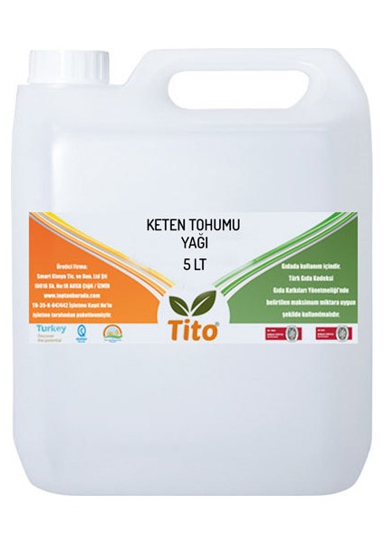 Keten Tohumu Yağı (Soğuk Sıkım) - 5 lt