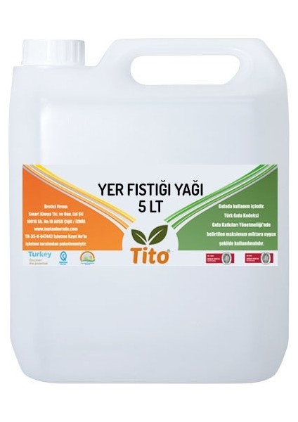 Yer Fıstığı Yağı 5 lt