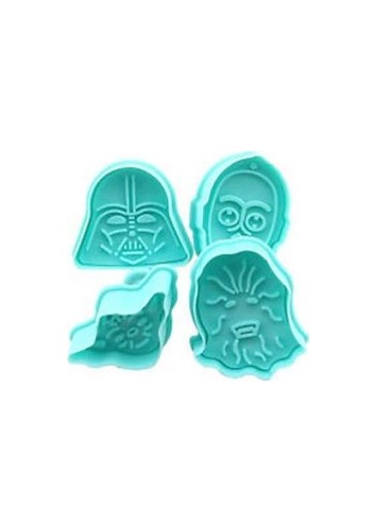 Star Wars Basmalı Enjektörlü Kurabiye Kalıbı Kopat 4lü
