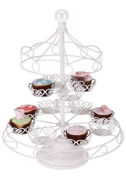 Muffin Cupcake Sunum Standı Atlı Karınca Metal 12li