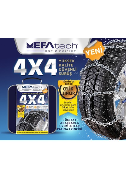 Mefa Tech Mefa Tech 4X4 Jeep Ve Minibüsler İçin Kar Zinciri Extra 1000 No