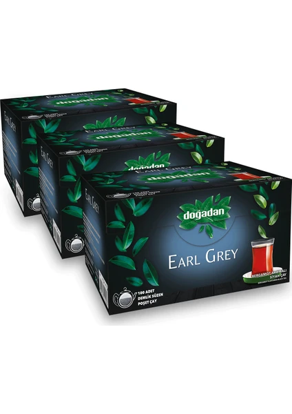 Earl Grey 100'Lük Demlik Poşet 3Lü Set