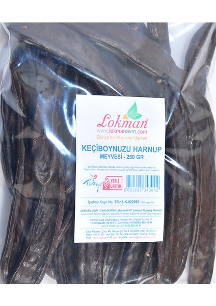 Lokman Avm Keçiboynuzu Harnup Meyvesi 250 Gr Pkt