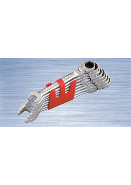 8-19 Mm Mafsallı Cırcır Kombine Anahtar Tkm 12 Lı