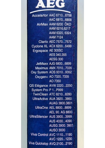 Aeg Hepa 13 Yıkanabilir Filtre